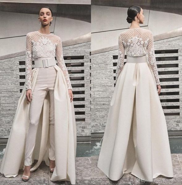 2019 elegant beach wedding dresses jumpsuits with detachable skirt satin sweep train sweetheart country bridal gowns with jacket l7520589, White
2019 elegant beach wedding dresses jumpsuits with detachable skirt satin sweep train sweetheart country bridal gowns with jacket l7520589, White