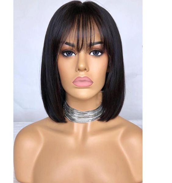 bob cut 13x6 lace front short human hair wigs with bangs plucked brazilian remy straight hair for women4653914, Black
bob cut 13x6 lace front short human hair wigs with bangs plucked brazilian remy straight hair for women4653914, Black