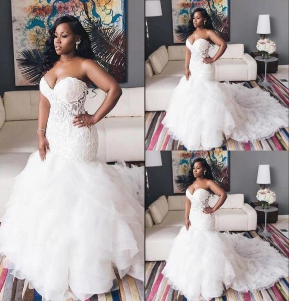 2022 african sweetheart mermaid wedding dresses illusion lace appliques crystal beaded ruffles tiered organza formal bridal g5092552, White
2022 african sweetheart mermaid wedding dresses illusion lace appliques crystal beaded ruffles tiered organza formal bridal g5092552, White