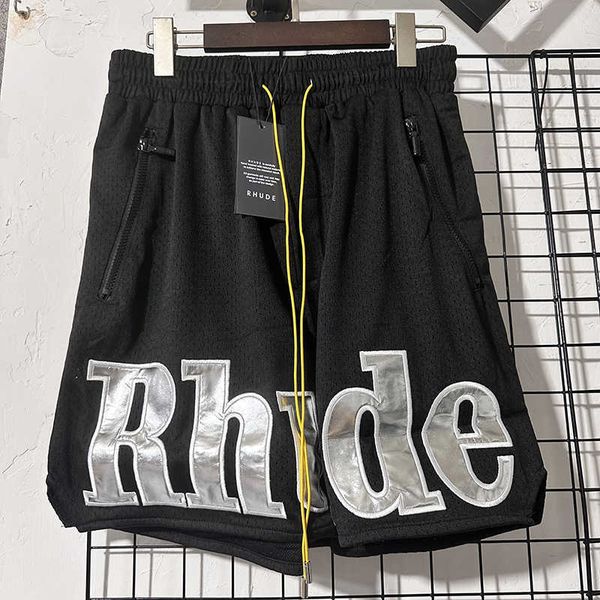 men's shorts rhude reflective letter 1 beach cord men women breathable arriva mesh fabric patchwork pants 719, White;black
men's shorts rhude reflective letter 1 beach cord men women breathable arriva mesh fabric patchwork pants 719, White;black