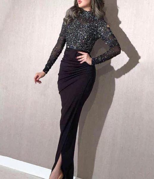 aso ebi arabic mermaid evening dresses sheer high neck long sleeve beaded ruched splt party formal prom dresses1071250, Black;red
aso ebi arabic mermaid evening dresses sheer high neck long sleeve beaded ruched splt party formal prom dresses1071250, Black;red