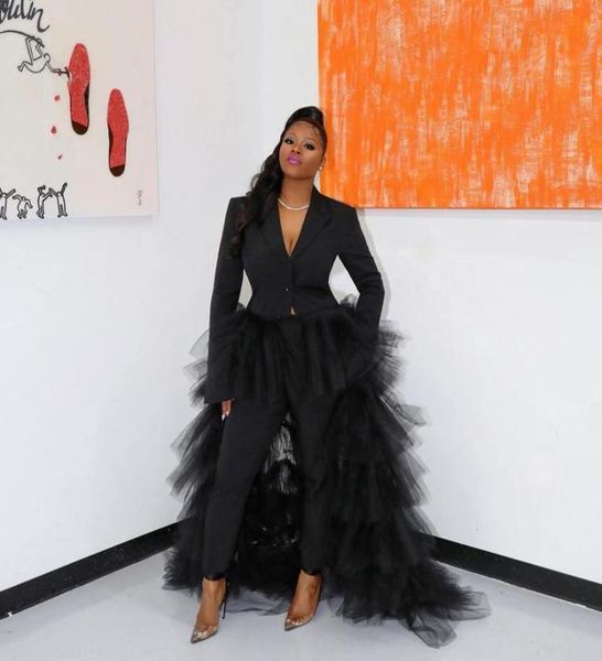 2 pieces women black pants suit evening dresses with tiered train 2022 deep v neck long sleeves evening formal occasion gowns prom3713953, Black;red
2 pieces women black pants suit evening dresses with tiered train 2022 deep v neck long sleeves evening formal occasion gowns prom3713953, Black;red
