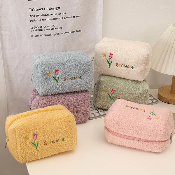 cosmetic bags large capacity plush storage bag women sweet flower makeup organizer handbag pencil case pen box stationery supplies
cosmetic bags large capacity plush storage bag women sweet flower makeup organizer handbag pencil case pen box stationery supplies