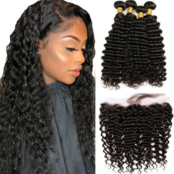 22 24 26 inch deep wave bundles with frontal brazilian hair 13x4 transparent lace frontal with bundles hair weave extensions, Black;brown
22 24 26 inch deep wave bundles with frontal brazilian hair 13x4 transparent lace frontal with bundles hair weave extensions, Black;brown