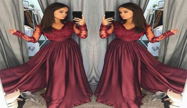 elegant long sleeve burgundy prom dresses 2018 vneck lace satin african party formal evening dresses gowns robe de soiree3435315, Black
elegant long sleeve burgundy prom dresses 2018 vneck lace satin african party formal evening dresses gowns robe de soiree3435315, Black