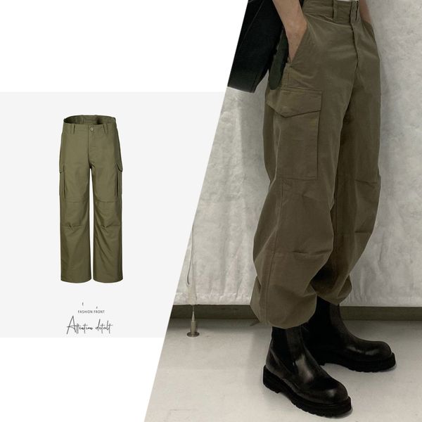 spring and summer straight pocket cargo pants men's and women's grey green casual pants, Black
spring and summer straight pocket cargo pants men's and women's grey green casual pants, Black