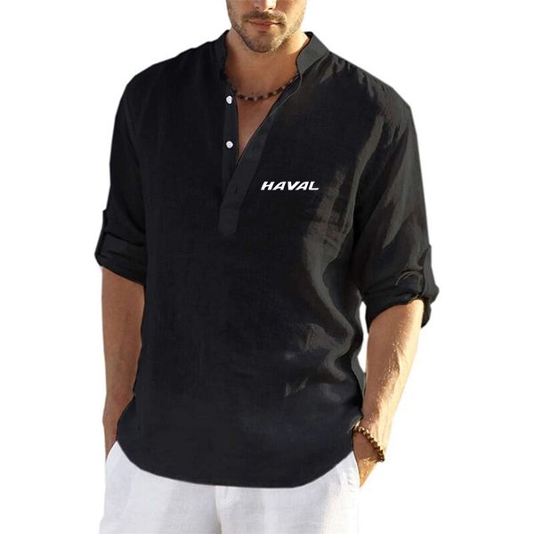 men s polos 2023 spring summer haval car printed solid color sports style half single breasted stand collar linen long sleeve 230629, White;black
men s polos 2023 spring summer haval car printed solid color sports style half single breasted stand collar linen long sleeve 230629, White;black
