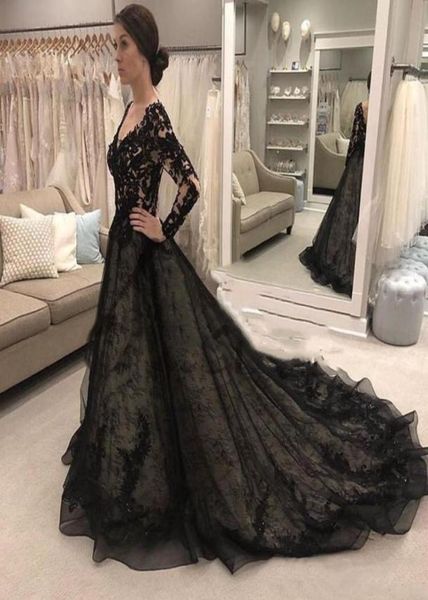 2021 real pics prom dresses lace tulle backless with long sleeves vintage plus size custom made wear5216704, Black
2021 real pics prom dresses lace tulle backless with long sleeves vintage plus size custom made wear5216704, Black
