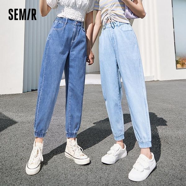 dresses semir denim trousers women lightcolored thin sports pants elastic waist loose jogging pants slim women's jeans, White;black
dresses semir denim trousers women lightcolored thin sports pants elastic waist loose jogging pants slim women's jeans, White;black