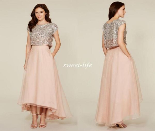 2019 two pieces prom dresses shiny sequins aline short sleeves hilo beach bridesmaid dresses party evening dress3448000, Black
2019 two pieces prom dresses shiny sequins aline short sleeves hilo beach bridesmaid dresses party evening dress3448000, Black