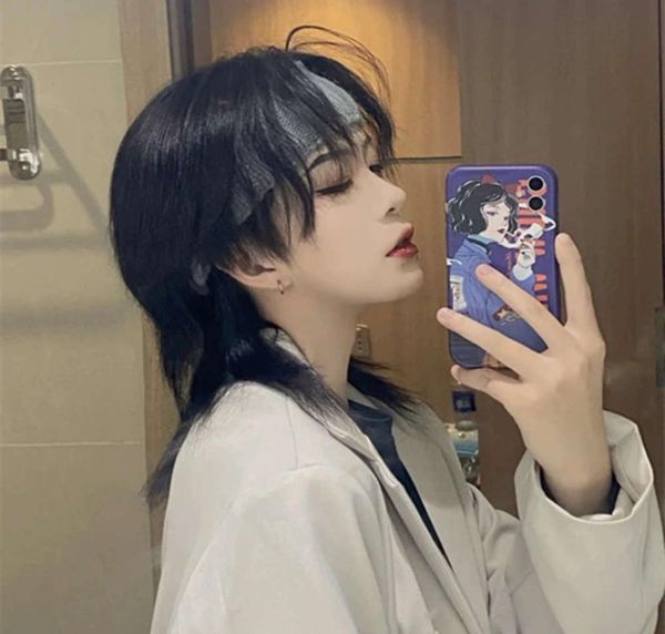 men039s wig natural wolf tail mugil head real hair headgear03793165, Black
men039s wig natural wolf tail mugil head real hair headgear03793165, Black