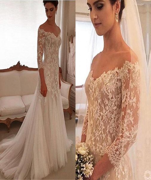western style popular wedding dresses v neck 34 long sleeves wedding gowns illusion sweep train lace and tulle custom made bridal5998888, White
western style popular wedding dresses v neck 34 long sleeves wedding gowns illusion sweep train lace and tulle custom made bridal5998888, White