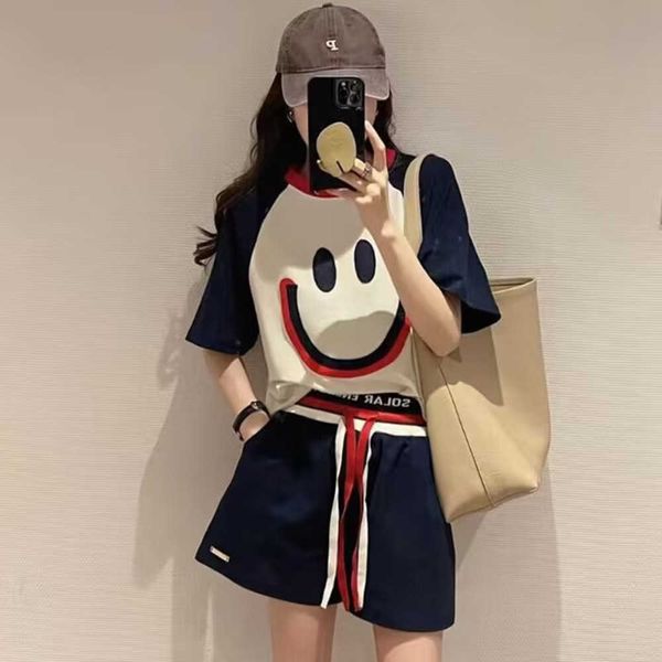 selling cute smiling face women's summer fashionable loose t-shirt+shorts fashion two piece set women sports tracksuits jogging suits82, Gray
selling cute smiling face women's summer fashionable loose t-shirt+shorts fashion two piece set women sports tracksuits jogging suits82, Gray
