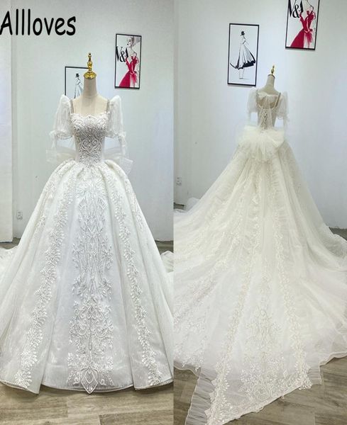 royal ball gown wedding dress with puff short sleeves princess formal ceremony church bridal gowns luxury pearls crystals beading 4666213, White
royal ball gown wedding dress with puff short sleeves princess formal ceremony church bridal gowns luxury pearls crystals beading 4666213, White