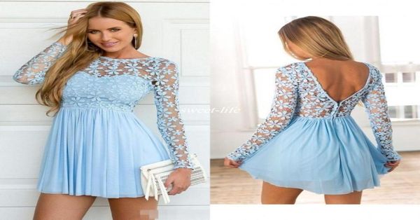 long sleeve cocktail dresses cute lace bateau a line prom dress short party occasion gowns backless5493891, Black
long sleeve cocktail dresses cute lace bateau a line prom dress short party occasion gowns backless5493891, Black