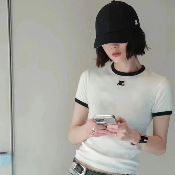 fashion classic trendy luxury designer women summer bottomed t shirt basics embroidery logo knit tank vest top, White
fashion classic trendy luxury designer women summer bottomed t shirt basics embroidery logo knit tank vest top, White