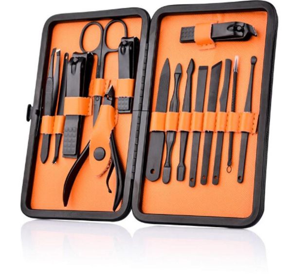 15 pcs black stainless steel nail clipper cutter trimmer ear pick grooming kit manicure pedicure toe nail tools set with case6189746
15 pcs black stainless steel nail clipper cutter trimmer ear pick grooming kit manicure pedicure toe nail tools set with case6189746