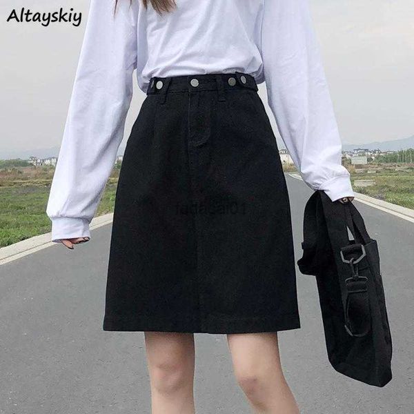 skirts women solid color aline vintage female denim button summer slim high waist vintage allmatch streetwear casual trendy l230621, Black
skirts women solid color aline vintage female denim button summer slim high waist vintage allmatch streetwear casual trendy l230621, Black