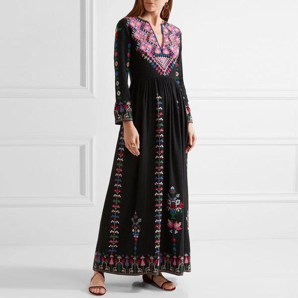 dresses summer new bohemian tourist holiday beach dress heavy industry embroidery ethnic wind vneck dress, Black;gray
dresses summer new bohemian tourist holiday beach dress heavy industry embroidery ethnic wind vneck dress, Black;gray