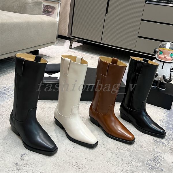 designer women long boots fashion flat bottom flat headed boots anti slip durable pure leather fashion shoes metal decoration boot with box, Black
designer women long boots fashion flat bottom flat headed boots anti slip durable pure leather fashion shoes metal decoration boot with box, Black