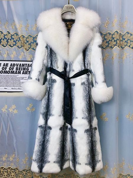 women blends winter women real fur coat x long natural rabbit jacket with collar cuffs ladies fashion 230628, Black
women blends winter women real fur coat x long natural rabbit jacket with collar cuffs ladies fashion 230628, Black