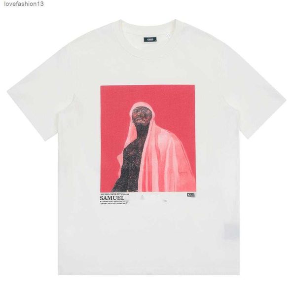 high brand kith gallery printed summer cotton loose round neck versatile street fashion couple short sleevep, White;black
high brand kith gallery printed summer cotton loose round neck versatile street fashion couple short sleevep, White;black