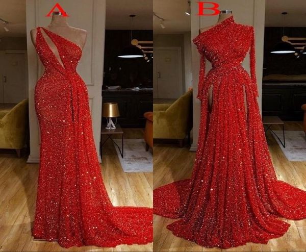 new arrival long sleeve red mermaid prom dresses one shoulder sequins high side split floor length pleatsformal evening gowns robe9964066, Black
new arrival long sleeve red mermaid prom dresses one shoulder sequins high side split floor length pleatsformal evening gowns robe9964066, Black