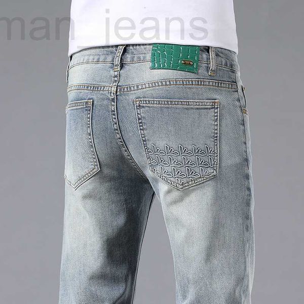 men's jeans designer spring/summer korean edition small foot elastic slim fit high end european brand color aj wear ol82, Blue
men's jeans designer spring/summer korean edition small foot elastic slim fit high end european brand color aj wear ol82, Blue