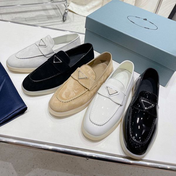 women men triangle logo dress shoes p suede leather mule designer shoes casual loafers wedding party quality flat slides sandal business for, Black
women men triangle logo dress shoes p suede leather mule designer shoes casual loafers wedding party quality flat slides sandal business for, Black