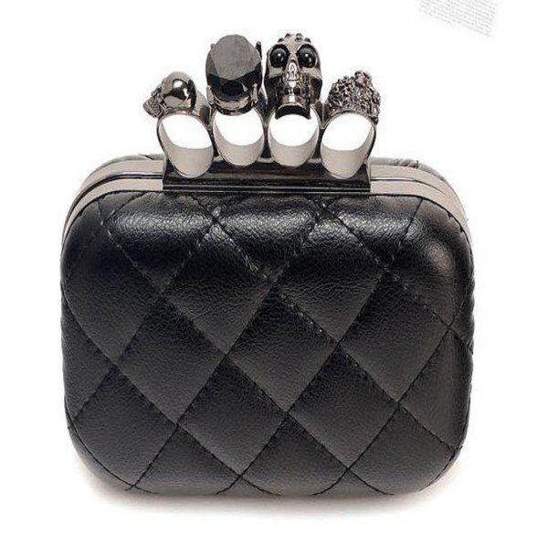 handbag fingers 015 skull bag ladies039 rings clutch knuckle small colors four 3 eveni vjngn1892287, Brown;gray