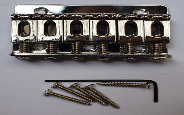 65mm chrome 6 saddle hardtail guitar bridge load perfect for electric guitar 8517945
65mm chrome 6 saddle hardtail guitar bridge load perfect for electric guitar 8517945