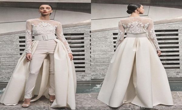 2019 elegant beach wedding dresses jumpsuits with detachable skirt satin sweep train sweetheart country bridal gowns with jacket l6817439, White
2019 elegant beach wedding dresses jumpsuits with detachable skirt satin sweep train sweetheart country bridal gowns with jacket l6817439, White