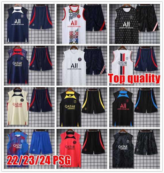 2023 psgs tracksuit soccer jerseys vest men training suit shorts suit 23 24 new paris sportswear football jersey kit uniform chandal sweatsh, Black
2023 psgs tracksuit soccer jerseys vest men training suit shorts suit 23 24 new paris sportswear football jersey kit uniform chandal sweatsh, Black