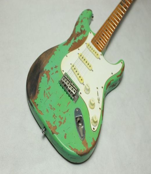 custom shop strat ocaster handmade heavy relic distressed st vintage grass green electric guitar faded effect vintage yellow neck2738487
custom shop strat ocaster handmade heavy relic distressed st vintage grass green electric guitar faded effect vintage yellow neck2738487