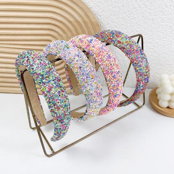 fashion hairband for women casual spongy headband full beading paved headwear luxurious baroque hair accessories, Silver
fashion hairband for women casual spongy headband full beading paved headwear luxurious baroque hair accessories, Silver