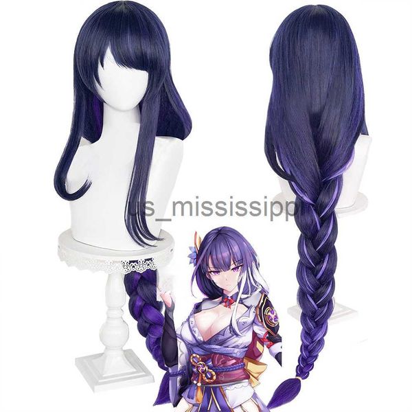 cosplay wigs game anime genshin impact raiden shogun cosplay wig pre styled 110cm long heat resistant synthetic purple mixed color baal wigs, Black
cosplay wigs game anime genshin impact raiden shogun cosplay wig pre styled 110cm long heat resistant synthetic purple mixed color baal wigs, Black