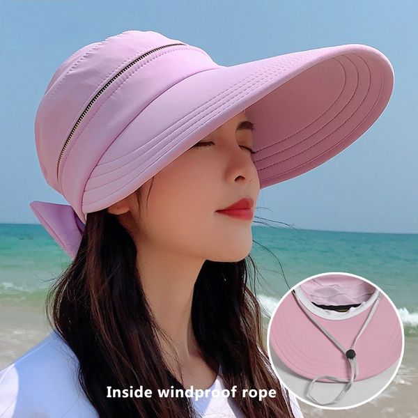 visors womens summer hat removable cap with zipper empty cycilng antiuv sun hats ladies foldable big brim visor caps 230627, Blue;gray
visors womens summer hat removable cap with zipper empty cycilng antiuv sun hats ladies foldable big brim visor caps 230627, Blue;gray