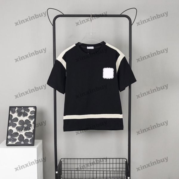 xinxinbuy men designer tee t shirt 23ss paris ribbon panelled letter embroidery short sleeve cotton women khaki black white xs-2xl, Black;brown
xinxinbuy men designer tee t shirt 23ss paris ribbon panelled letter embroidery short sleeve cotton women khaki black white xs-2xl, Black;brown