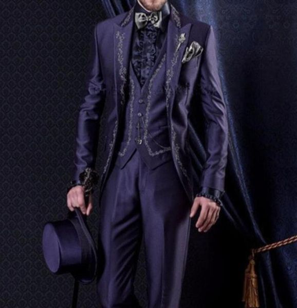 xly 2019 custom made purple satin wedding mens suits 3 pieces new fashion tuxedos mandarin lapel prom latest design slim blazer6366606, Black;gray
xly 2019 custom made purple satin wedding mens suits 3 pieces new fashion tuxedos mandarin lapel prom latest design slim blazer6366606, Black;gray
