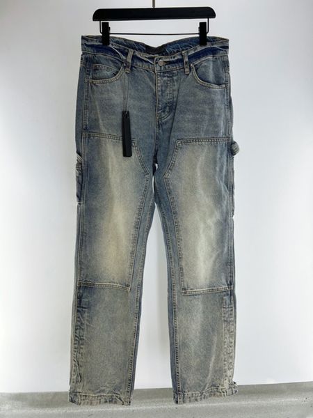 highend brand mens jeans simple solid color multi pocket design straight pants luxury designer jeans, Blue
highend brand mens jeans simple solid color multi pocket design straight pants luxury designer jeans, Blue
