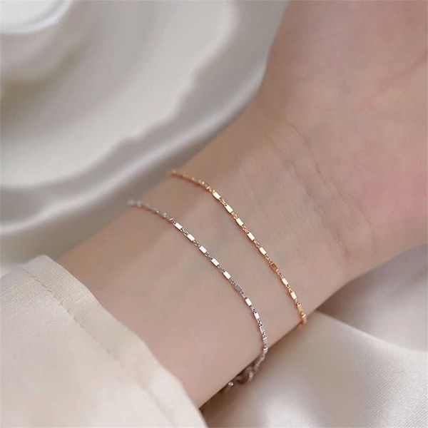 2023 s925 sterling silver square women's simple fashionable individualized cold and small style design trend versatile bracelet handpie, Black
2023 s925 sterling silver square women's simple fashionable individualized cold and small style design trend versatile bracelet handpie, Black