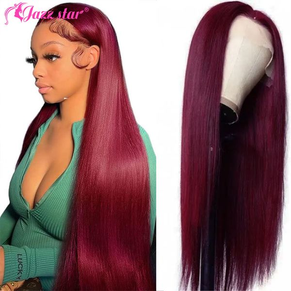 lace wigs burgundy 13x4 hd transparent lace front human s 99j straight frontal for women pre plucked nonremy jazz star 230629, Black;brown
lace wigs burgundy 13x4 hd transparent lace front human s 99j straight frontal for women pre plucked nonremy jazz star 230629, Black;brown