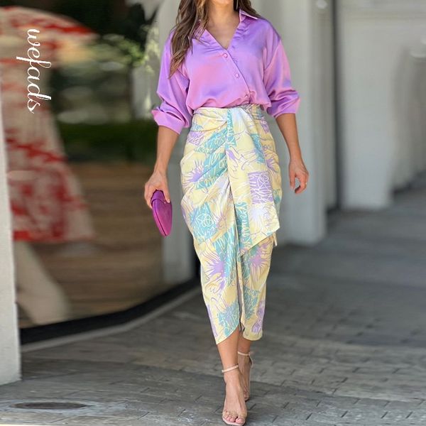 two piece dress wefads set fashion v neck full sleeve solid lapel shirt slit pleated lace up print skirt sets streetwear for women 230629, White
two piece dress wefads set fashion v neck full sleeve solid lapel shirt slit pleated lace up print skirt sets streetwear for women 230629, White