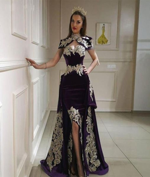 2020 high neck mermaid 3 pieces evening dresses with overskirt velour gold lace formal dress prom gowns vestido de noiva algerian 1054888, Black
2020 high neck mermaid 3 pieces evening dresses with overskirt velour gold lace formal dress prom gowns vestido de noiva algerian 1054888, Black