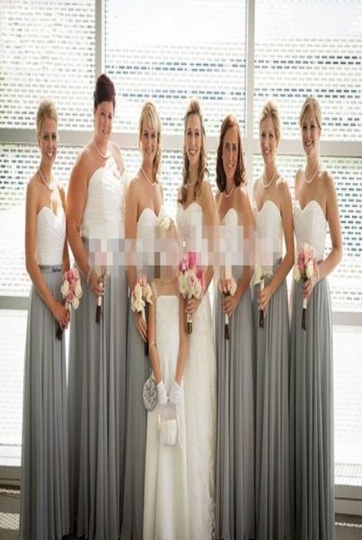 2016 new twotone white silver gray bridesmaid dresses sweetheart pleats draped chiffon plus size long bridesmaids dress5049048, White;pink
2016 new twotone white silver gray bridesmaid dresses sweetheart pleats draped chiffon plus size long bridesmaids dress5049048, White;pink
