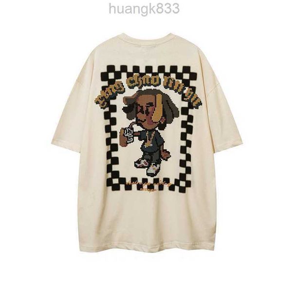 original fashion brand design mosaic american cartoon printed round neck short sleeve men and women's ins china-chic lovers' summe, White;black
original fashion brand design mosaic american cartoon printed round neck short sleeve men and women's ins china-chic lovers' summe, White;black