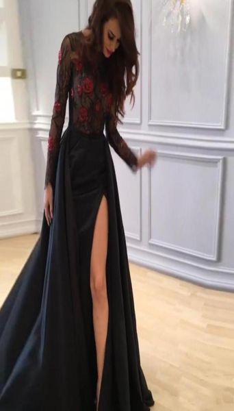 prom dresses yousef aljasmi 2019 modest with sheer neck long sleeves mermaid rose flowers split dubai arabic occasion evening wear5210682, Black
prom dresses yousef aljasmi 2019 modest with sheer neck long sleeves mermaid rose flowers split dubai arabic occasion evening wear5210682, Black