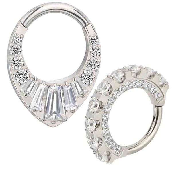 navel bell button rings g23 ear pierc fanshaped and side zircon ring hoop nose hinged clicker labret tragus cartilage piercing 230628, Silver
navel bell button rings g23 ear pierc fanshaped and side zircon ring hoop nose hinged clicker labret tragus cartilage piercing 230628, Silver