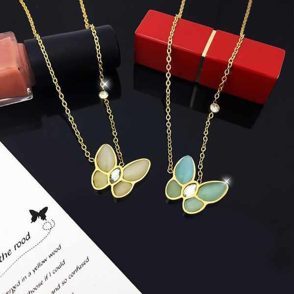 new popular 18k gold butterfly necklace stainless steel jewelry for women gift, Silver
new popular 18k gold butterfly necklace stainless steel jewelry for women gift, Silver