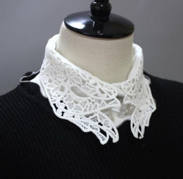 bow ties women detachable collar shirt fake collars decoration ladies lace hollow embroidered false necklaces clothes accessories7411985, Black;gray 
bow ties women detachable collar shirt fake collars decoration ladies lace hollow embroidered false necklaces clothes accessories7411985, Black;gray